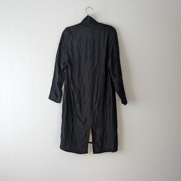 NWT COS Turtleneck Long Sleeve Black Topstitched Chevron Midi Dress, size 4 - Picture 5 of 9